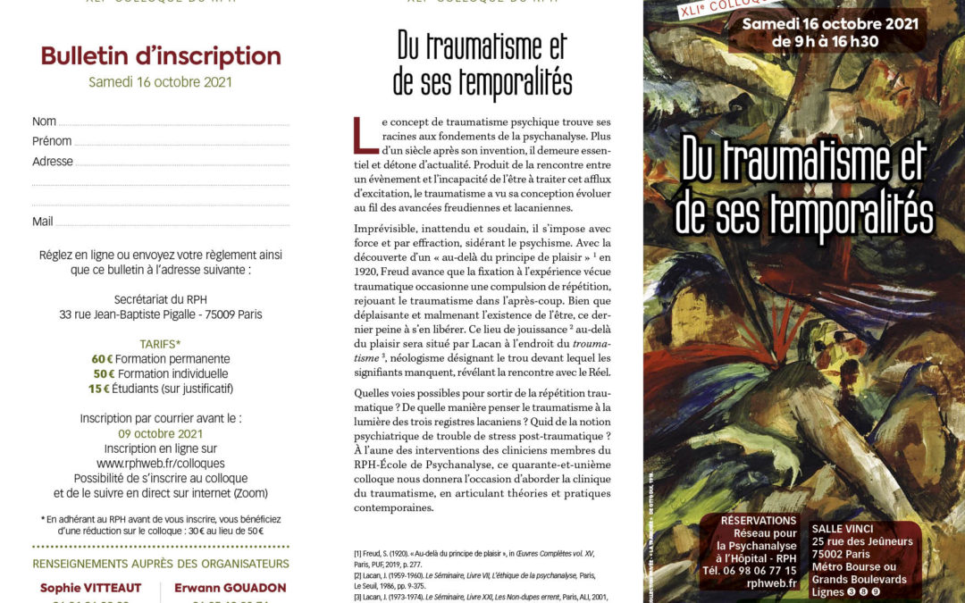 Du traumatisme et de ses temporalites